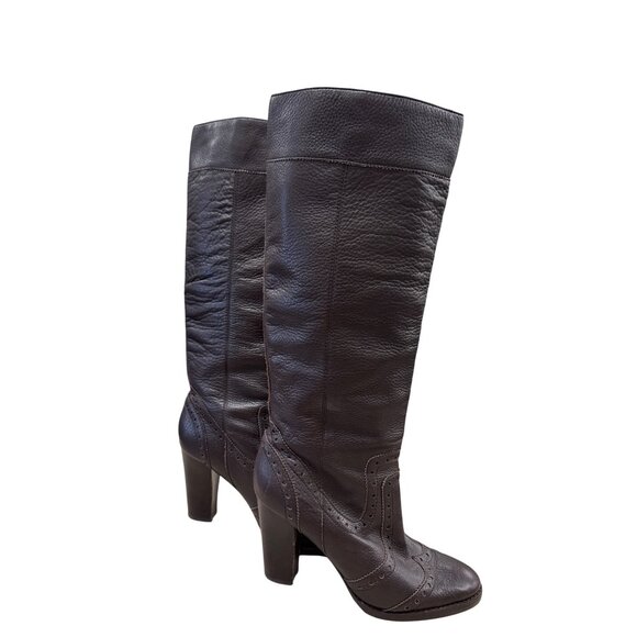 Michael Kors Womens Brown Knee High Leather Riding Boots 10M SKU 7079 - Picture 4 of 15